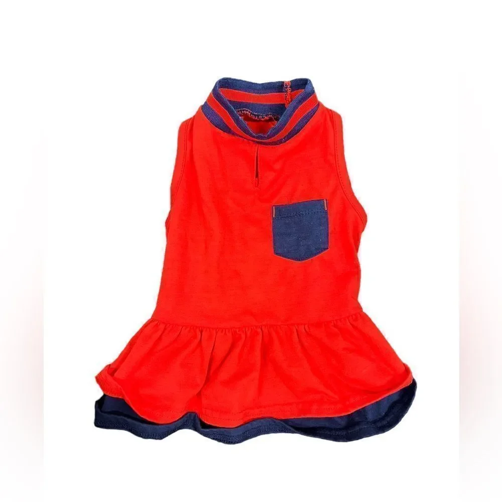 Preppy POLO Dress For Cat and Dog, Small, Like new